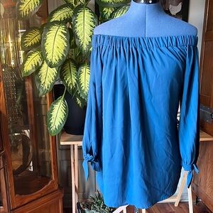 Wishlist Blue Off-Shoulder Women's Top